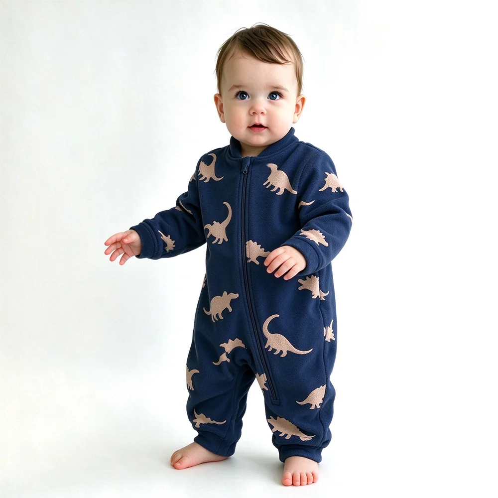 Мягкий и теплый флисовый комби – обзор и цена Cotton Baby Onesies Zipper