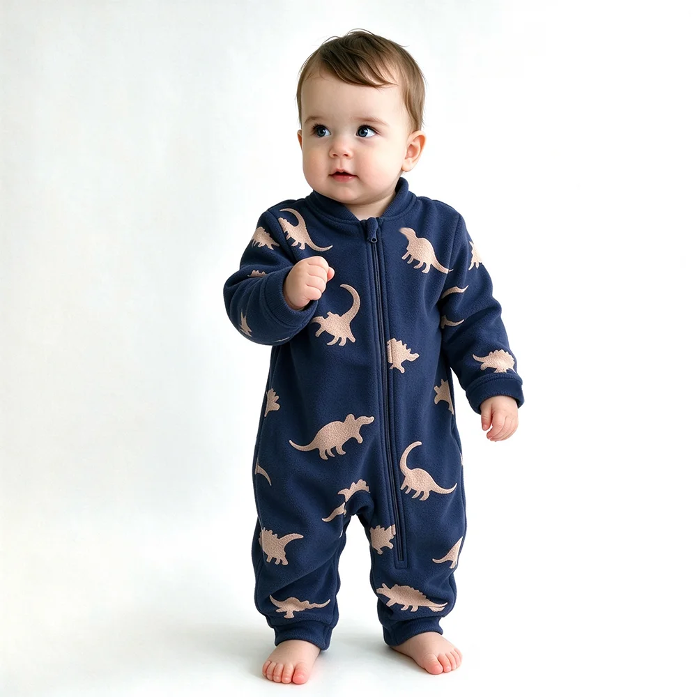 Мягкий и теплый флисовый комби – обзор и цена Cotton Baby Onesies Zipper